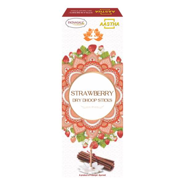 AASTHA STRAWBERRY DRY DHOOP STICKS - 10N (C.F.:432)
