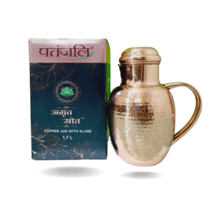 AMRIT SROT COPPER JUG WT GLASS 1700 ML-T (C.F.:6)