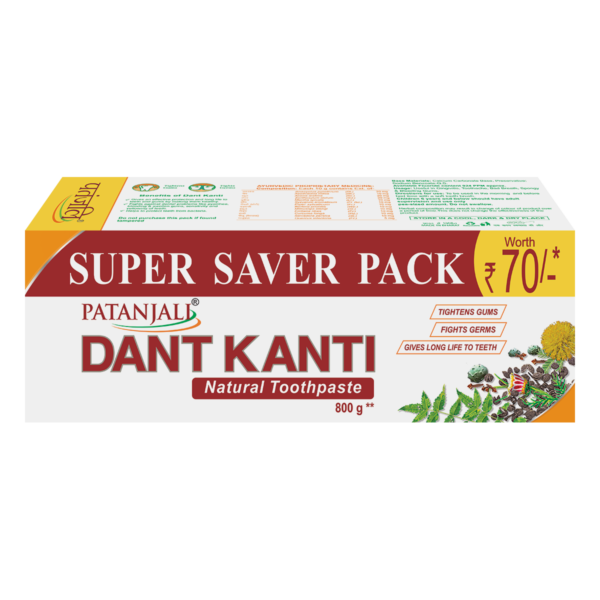 DANT KANTI NAT. TOTHPASTE-800G VALUE PAK (C.F.:20)