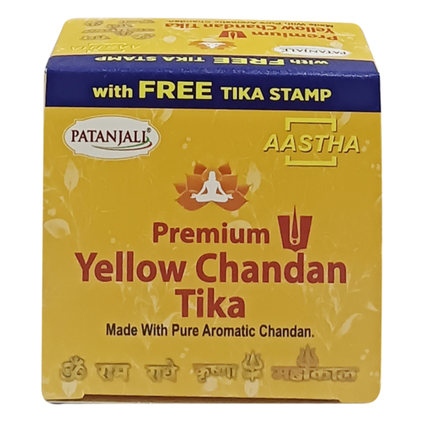 AASTHA YELLOW CHANDAN GEELA TIKA - 60 G