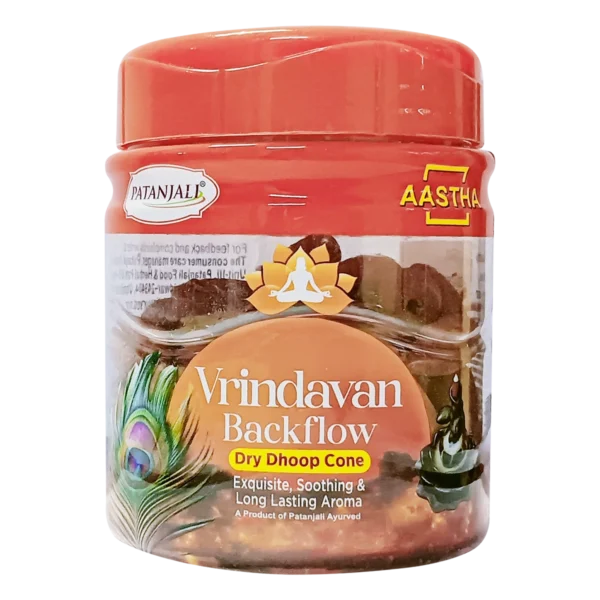 AASTHA BACKFLOW DHOOPCONE VRINDAVAN-160G (C.F.:36)